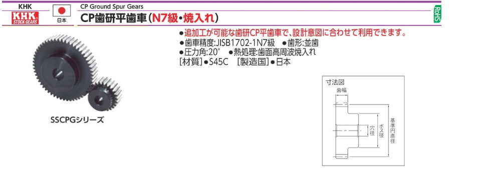 ふじみ野市 KHK SSCP15-25 CP平歯車 | www.takalamtech.com